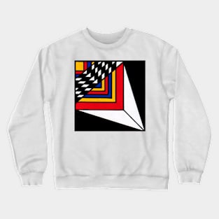 Mondrian Inspired Geometric Abstract Acrylic Painting III Crewneck Sweatshirt